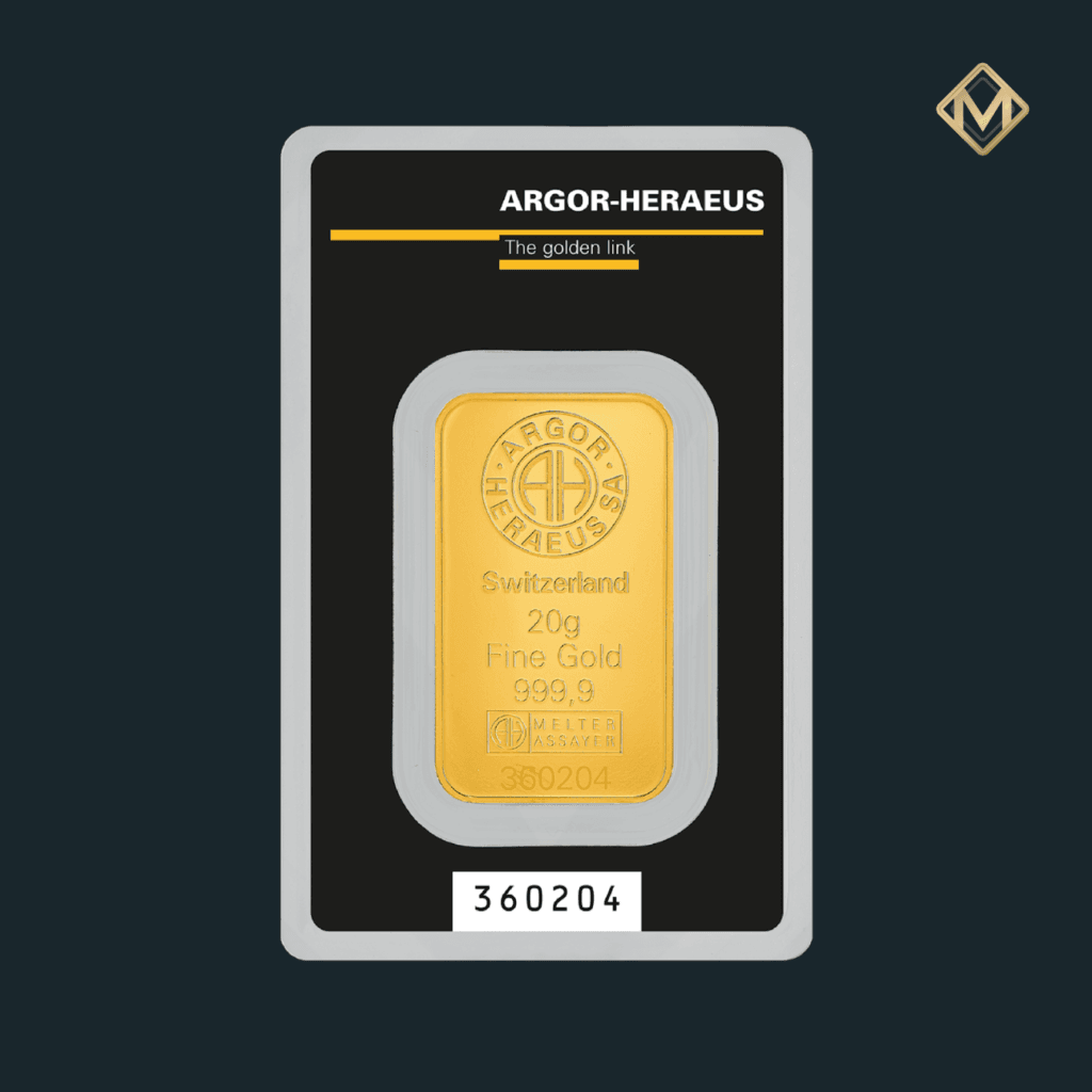 Lingou aur 20 grame Argor-Heraeus