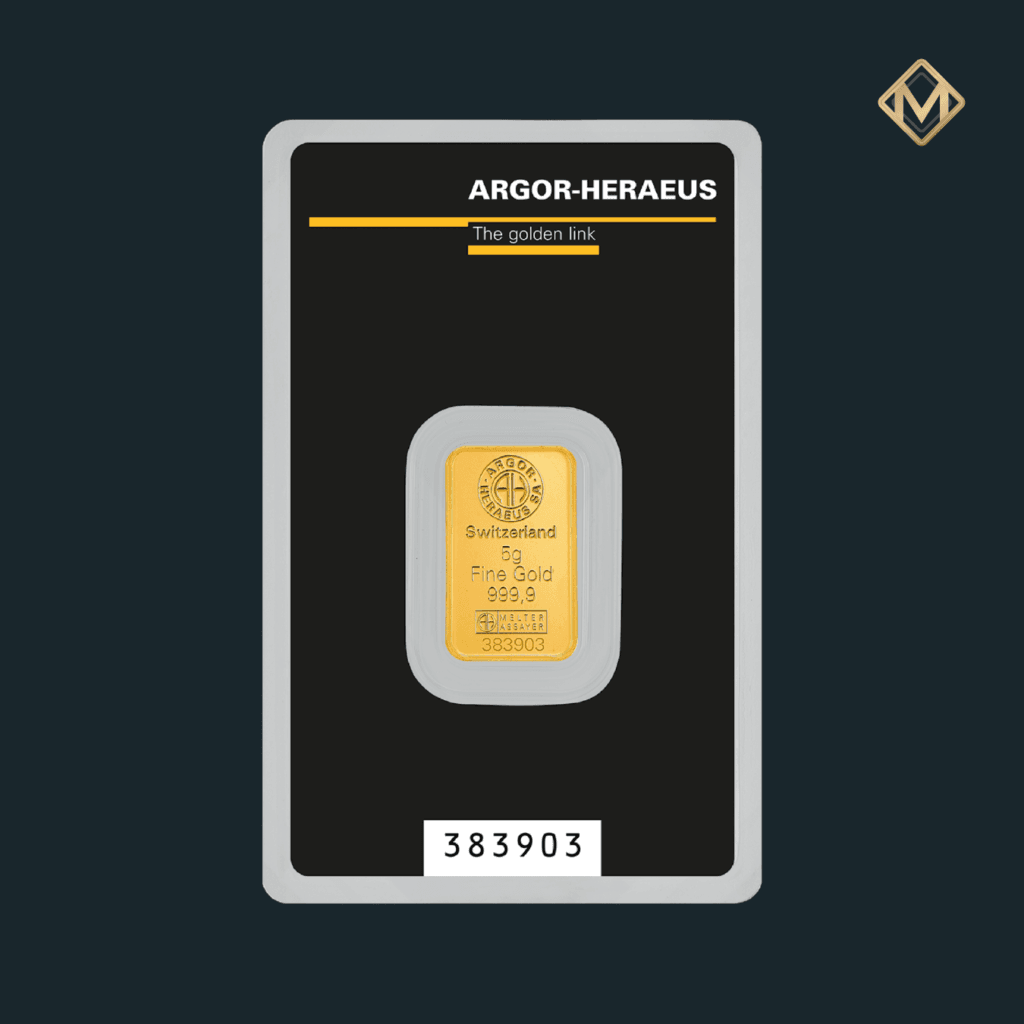 Lingou aur 5 grame Argor-Heraeus