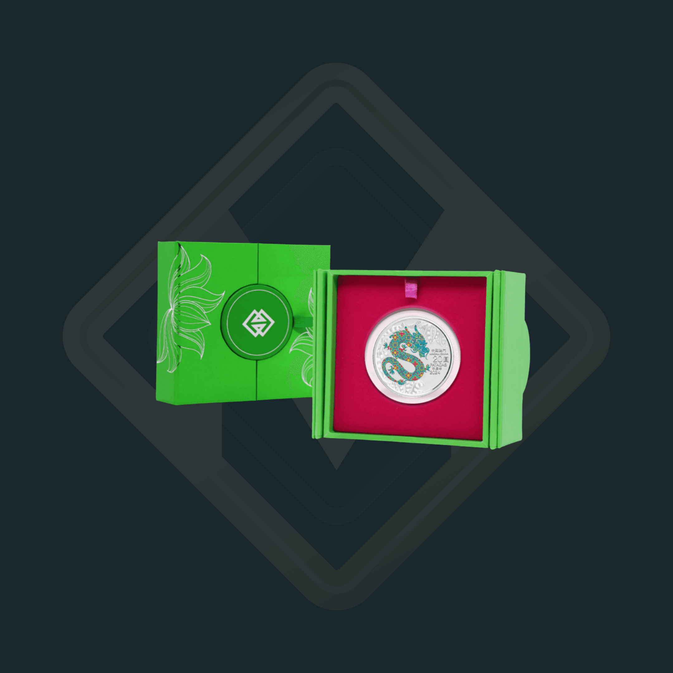 Lunar Dragon de Argint 2024 1oz | Macau - imagine 3