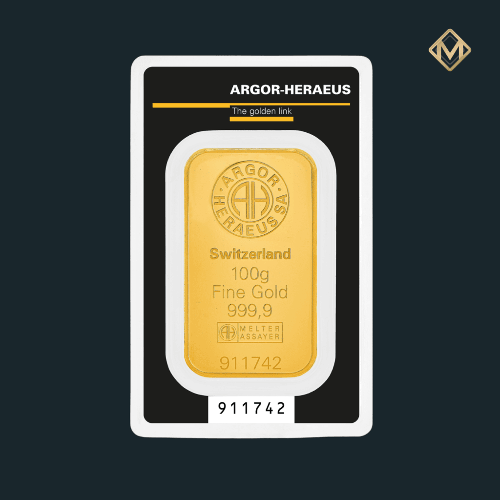 Lingou aur 100 grame Argor-Heraeus