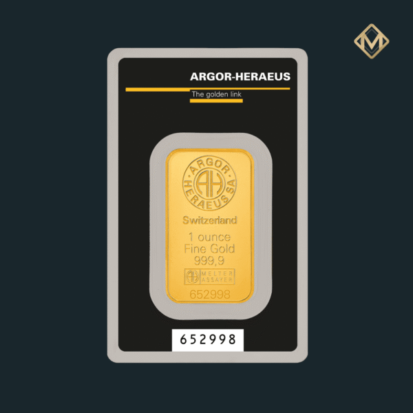 Lingou aur 1 oz Argor-Heraeus