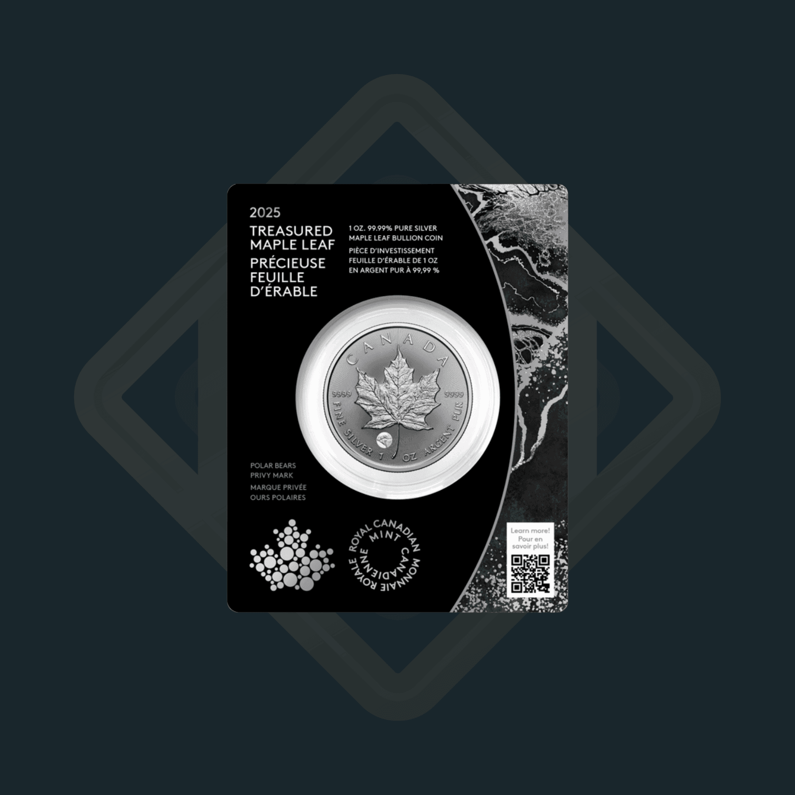 Frunza de Arțar cu Urs Polar de Argint 2025 1oz | Canada - imagine 3