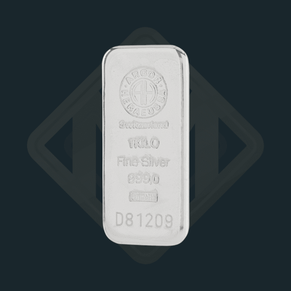 1000 g Argor-Heraeus lingou argint