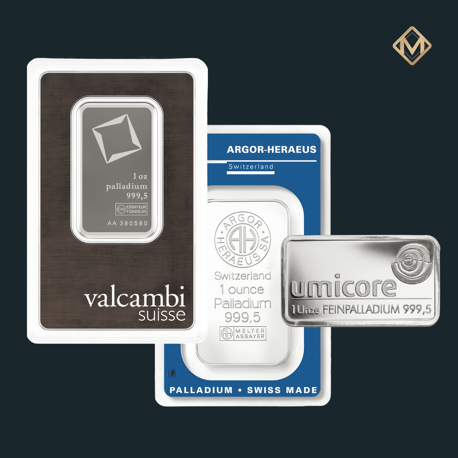 Lingou de Paladiu 1 oz – Branduri diferite