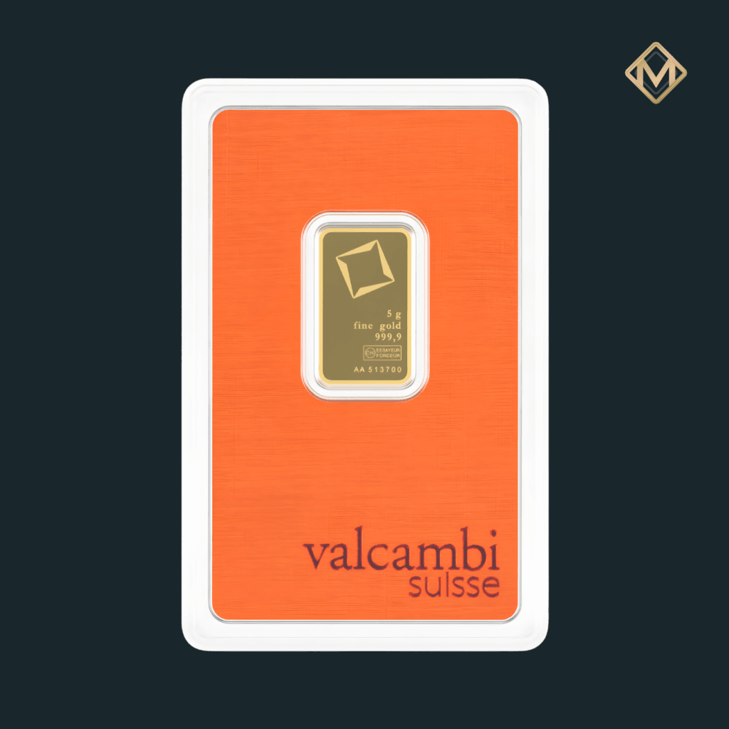 Lingou Aur 5 Grame Valcambi 24K (999.9) – Aur de Investitie