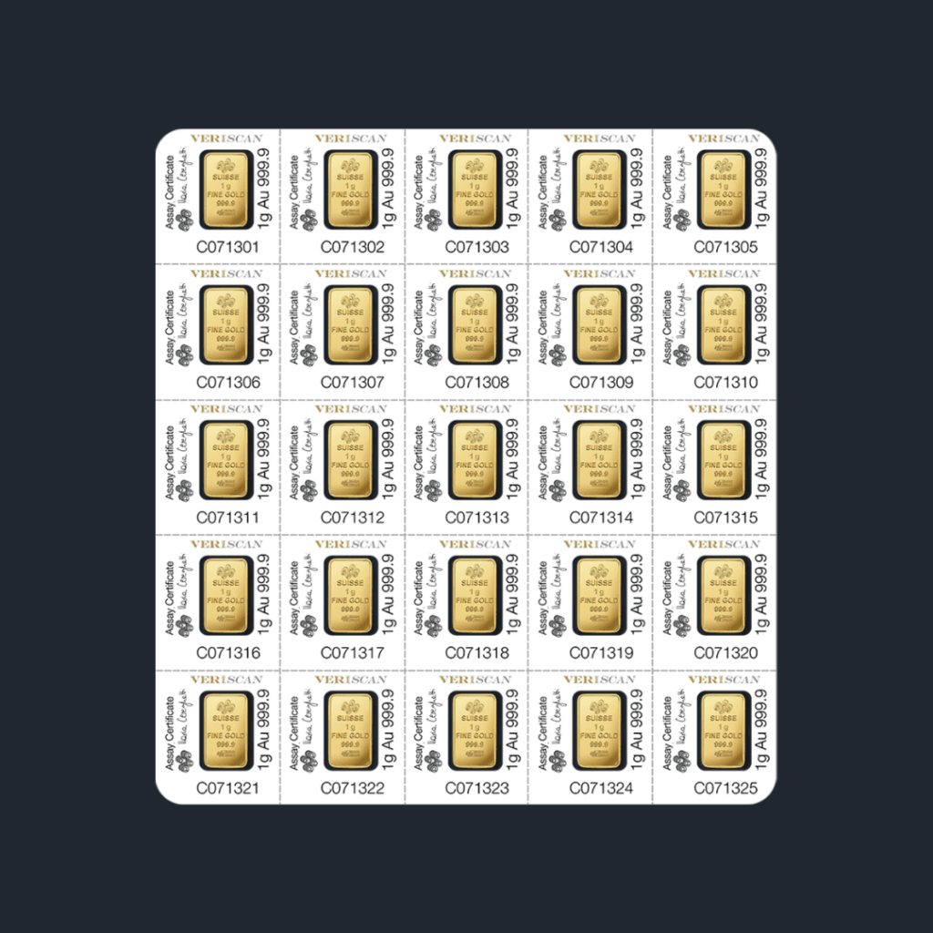 25 x 1g PAMP Multigram lingou aur